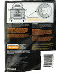 Back packaging of Top Notch Efficiency Dry Vacuum Dust Bags For 6 To 9 Gallon Wet Dry Vacuums with instructions and warnings.