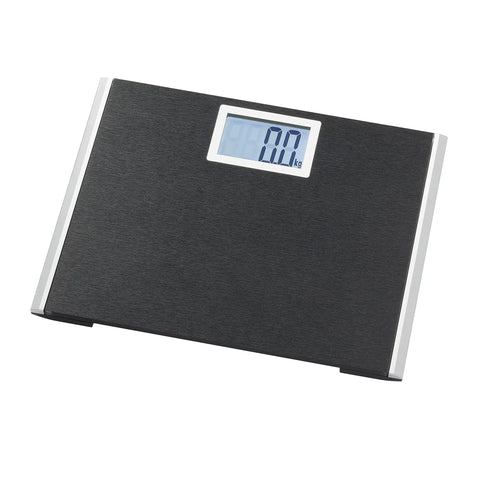 Heavy Duty Body Weight Scale With Extra Wide 15 Inch By 13 Inch Platform Built Tough on fingerprint resistant glass base