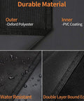 Material details of Heavy-Duty Patio Cover For Camp Chef 3 Burner Stoves with Oxford polyester and PVC coating, water-resistant.