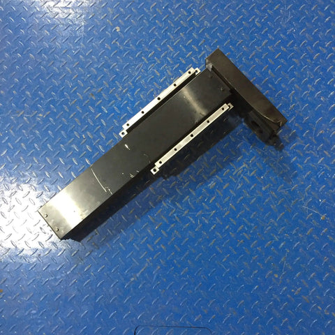 Clutch Kr55 Single Long Nut Linear Guide Actuator on a blue textured surface, designed for zero lag precision motion control.