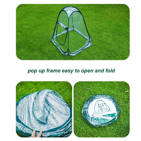 Pop Up Greenhouse Cover For Winter Gardens, Mini Backyard Plant Shelter With Transparent Window, PVC Frost Protection Greenhouse, Easy Setup, Ground Nail Fix, Ideal For Seedlings, Flowers, Veggies