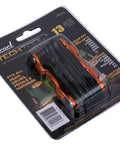 Orange Anodized TechTool Drum Key And Drum Set Multi Tool For Drummers With Forged S2 Alloy Tools Including Five Screwdrivers Six Hex Keys And Bottle Opener