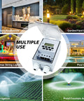 Rock Solid Heavy Duty Waterproof Programmable Timer Switch For Indoor And Outdoor Use Controls multiple outdoor equipment like lights and fountains.