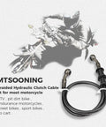 Braided Stainless Steel Motorcycle Brake Line 60cm 23.6in Hydraulic Clutch Oil Pipe Replacement For ATV Dirt Bike Pit Bike