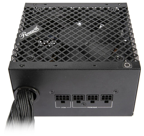 750W Semi Modular Power Supply With 80 Plus Bronze Efficiency, ATX 3.0/3.1 Ready, top grille view, cable outputs visible