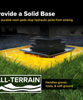 Interlocking Stabilizer Jack Pads for Camper and RV With Storage Strap and Built In Handle, 14 X 12 Inches, 2 Pack