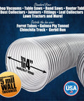 4 Inch By 20 Foot PVC Dust Collection Hose For Woodworking Thickened Puncture Resistant Clear PVC Fume And Dust Duct Flexible See Through Design With Carbon Steel Wire Reinforcement Made In USA displayed with 4-inch fitting size label.