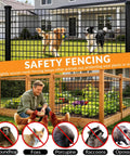 Heavy Duty 1/4 Inch Black Vinyl Chicken Wire Fence Roll, 23 Gauge Rust Fighting Hardware Cloth For Backyards And Barns with dogs and garden.