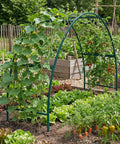 Arch Trellis Kit For Planter Box And Climbing Plants, Wide Metal Arbor For Vegetables And Flowers, Outdoor Garden Decor, Green 8 X 2 X 4 Ft
