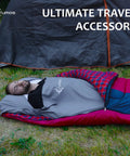 Silk Like Sleeping Bag Liner And Camping Sheet With Full Length Zipper For Travel Must Have 85 Inch Long 33 Inch Wide Gray Cozy