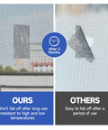 Comparison of Heavy Duty Window Screen Repair Tape 2 Inch By 15 Foot Roll showing durability against competitor product.