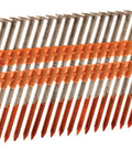 Framing Nails 3 Inch By.120 Inch 21 Degree Ring Shank Full Round Head Galvanized for Plastic Strip Collated Nailers shown in strips