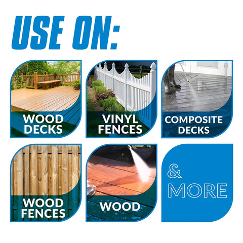 Usage guide for Oxy Solve Deck And Fence Pressure Washer Cleaner Unscented Peroxide Power Lifts Stubborn Grime Sap And Oils
