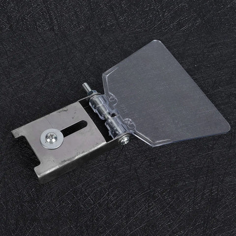 Two Piece Bench Grinder Eye Shield Replacement Kit showing stainless steel and plastic shield