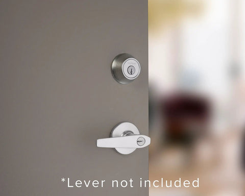 Round Satin Chrome Deadbolt Lock For Exterior Front Entry Doors With Keyed Exterior Lock And SmartKey Rekey Security Dope