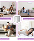 2 Pack HE400 Replacement Filter Kit For Home Air Purifier Upgrade With HE401 HE402 HE405 Carbon Plus True HEPA
