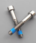 Two Pack Titanium Allen Hex Socket Cap Head Bolts M7 X 45Mm With Blue Thread Lock Aerospace Grade for Auto Racing Use