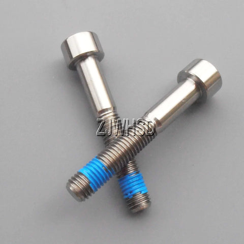 Two Pack Titanium Allen Hex Socket Cap Head Bolts M7 X 45Mm With Blue Thread Lock Aerospace Grade for Auto Racing Use