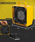 Yellow unit of Solder Smoke Absorber And Fume Extractor For Soldering Station DIY Working Fan With Zero Point Four Inch Activated Carbon Filter.