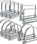 12 Piece Trailer Hitch Pin Assortment Set With 1/4 And 5/16 Inch Square And Arch Wire Lock Pins, Zinc Plated