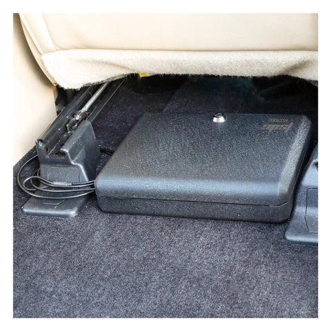 Heavy Duty Lockable Steel Case With Security Cable and Keyed Lock under car seat for secure storage
