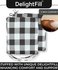 Comfy Porch Rocking Chair Cushions Set For Indoor And Outdoor Use With Secure Ties Easy To Clean 20 By 17 By 2 Inches Jurby Black White Assembled In The USA