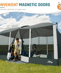 Big 13x9 Screen House Tent With Mesh Gazebo And 2 Magnetic Doors Projection Screen Included Perfect Outdoor Patio Backyard
