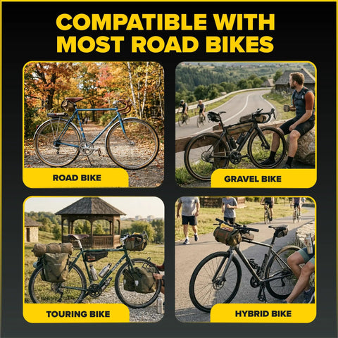Image showing compatibility of 2 Pack 700C Bike Inner Tubes With 48mm Presta Valve, designed for road, gravel, touring, and hybrid bikes.