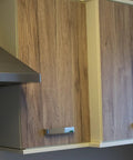 Kitchen cabinets covered with Weathered Oak Peel And Stick Decorative Self Adhesive Film Roll 17 Inch By 78 Inch 3 Pack with Applicator