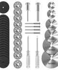 44pc rotary tool cutting wheel set by Amazon including HSS blades, resin discs, diamond wheels and 2 screwdrivers