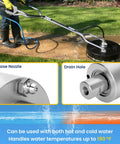 Rotary Swivel Head Replacement For BE Whirl-A-Way Surface Cleaners 16 To 24 Inch in use with highlighted grease nozzle and drain hole