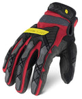 Command Impact 360 Cut A6 Work Gloves With Touchscreen Conductive Palms And Fingers, Rugged 360 Degree Cut Protection, red black glove