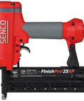 18 Gauge Rock Solid Pneumatic Brad Nailer For No Sweat Trim Work And Cabinet Buildouts Slick Nail Gun with red body and comfort grip.