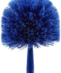 Round Duster Head With Soft Flagged Bristles In Blue 9 Inch 12 Pack For Ceiling Dusting Vents And Overhead Surfaces No Fuss Dusting With Broad Coverage And Easy Reach, blue PVC bristles