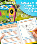 Fun DIY Wooden Birdhouse Kit For Kids And Families Build Your Own Birdhouse With Pre Cut Pieces And Paints For A Hands On Outdoor Habitat Project And Cozy Family Craft, painted birdhouse with bird watching journal
