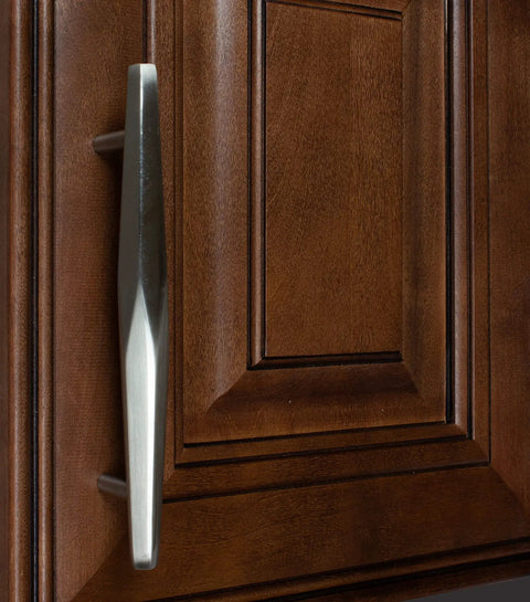 5 Inch Solid Faceted Bar Cabinet Pull Handle Set 25 Pack In Satin Nickel Finish Center To Center 5 Inch Spacing Heavy Duty Modern Bar Pulls