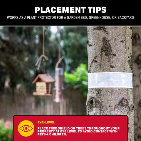 Tree Shield Insect Barrier For Lantern Fly And Ant Traps, Heavy Duty Outdoor Adhesive Traps around tree trunk with placement tips