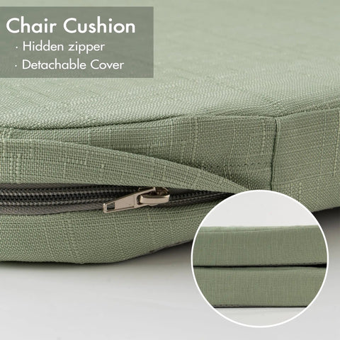 Comfy Cozy Dining Chair Cushions Set Of 4 With Ties For Indoor And Outdoor Use Non Slip Backing Machine Washable Removable Covers