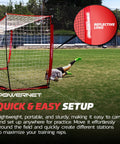 Portable 12x6 Foot Soccer Goal For Backyard Fun And Outdoor Training with easy setup net and ground stakes on a field
