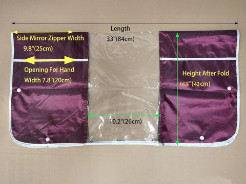 Dimensions of Mobility Scooter Control Panel Cover Waterproof Tiller Case Dustproof Rain Enclosure showing length and width