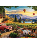 Chill 500 Piece Jigsaw Puzzle For Adults Featuring Scenic Vineyard With Hot Air Balloons And A Red Truck Perfect For Unwind Sessions