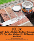 Heavy Duty Rubberized Sealant Paste That Kicks Water Leaks For Good On Wet Or Dry Surfaces in use to seal brick gaps.