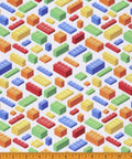 Building Blocks Cotton Fabric By The Yard 100 Percent Combed Cotton With Dope Vibrant Digital Print Soft As Butter Lightweight Quilt Ready Material For Apparel Crafts And DIY Projects Perfect For Modern Makers And Weekend Sewers. colorful block print cotton fabric