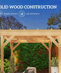 Six Point Six Foot By Six Point Six Foot Outdoor Pergola Kit With Built To Last Concrete Anchors And A Sturdy Frame Wood Gazebo
