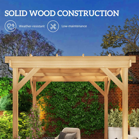 Six Point Six Foot By Six Point Six Foot Outdoor Pergola Kit With Built To Last Concrete Anchors And A Sturdy Frame Wood Gazebo