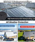 Fifty Mil Thick Self Adhesive EPDM Rubber Roofing Roll with high performance waterproof membrane for flat surface protection.