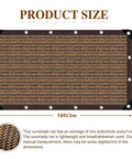 80 Percent Mesh Shade Cloth With Grommets For Backyard Garden Greenhouse And Patio, 10ft x 8ft size, brown mesh