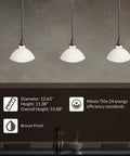 One Light Pendant Hanging Light Modern Fixture In Brushed Nickel Finish For Dining Room Foyer Or Study Indoor Outdoor Patio Lighting