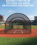 33 Ft Batting Cage With Frame For Baseball Softball And Golf Backyard Practice Cage For Yard Or Field Heavy Duty Polyester Netting