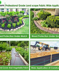 Pro Grade Premium Heavy Duty Weed Barrier Fabric For Landscaping Farming And Gardening And Agriculture 2Ft By 50Ft 100 Percent Virgin Material Durable Woven Landscape Fabric For Weed Control Under Mulch Or Gravel 3.2oz